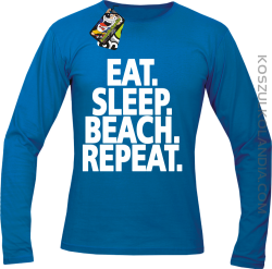 Eat Sleep Beach Repeat - Longsleeve męski niebieski
