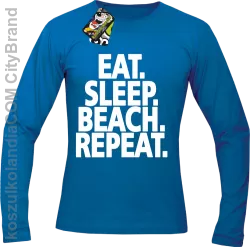 Eat Sleep Beach Repeat - Longsleeve męski niebieski