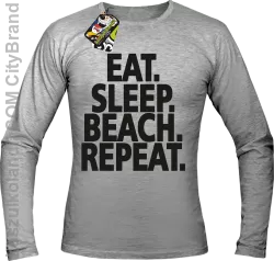 Eat Sleep Beach Repeat - Longsleeve męski melanż