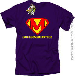 Zajefajny magister ala superman - koszulka męska fioletowa