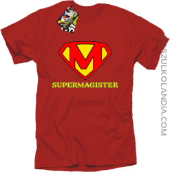 Zajefajny magister ala superman - koszulka męska czerwona