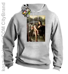 Mona Lisa Model Art - Bluza męska z kapturem melanż 