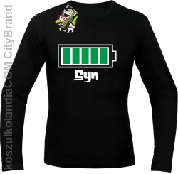 Syn - Bateria 100% - Longsleeve męski czarna 