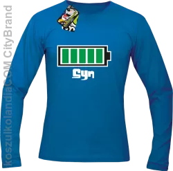 Syn - Bateria 100% - Longsleeve męski niebieski