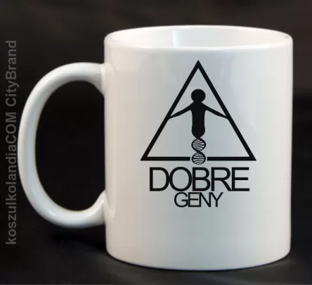 Dobre geny - Kubek ceramiczny biały