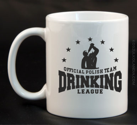 Official Polish Team Drinking League - Kubek ceramiczny białe 