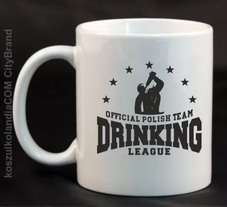 Official Polish Team Drinking League - Kubek ceramiczny białe 