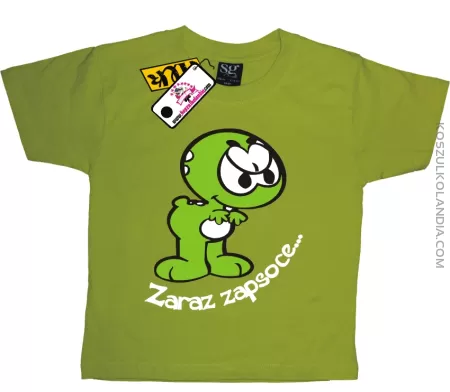 Zaraz zapsoce Zielony Potworek Koszulka Dziecięca Nr KODIA00173