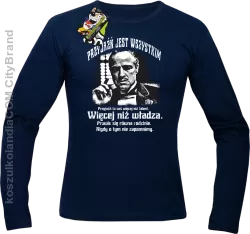 Przyjaźń jest wszystkim - to coś więcej niż talent więcej niż władza - Longsleeve męski granat