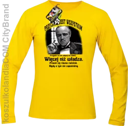 Przyjaźń jest wszystkim - to coś więcej niż talent więcej niż władza - Longsleeve męski żółty 