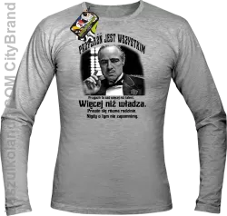 Przyjaźń jest wszystkim - to coś więcej niż talent więcej niż władza - Longsleeve męski melanż 