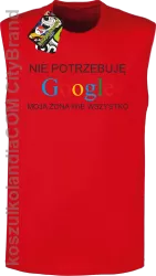 Nie potrzebuję Google moja żona wie wszystko - Bezrękawnik męski red