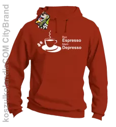 Bez Espresso Mam Depresso - Bluza z kapturem pomarańcz