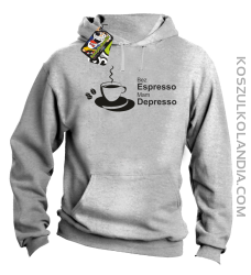 Bez Espresso Mam Depresso - Bluza z kapturem melanż