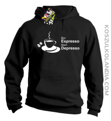 Bez Espresso Mam Depresso - Bluza z kapturem czarna