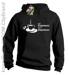 Bez Espresso Mam Depresso - Bluza z kapturem czarna