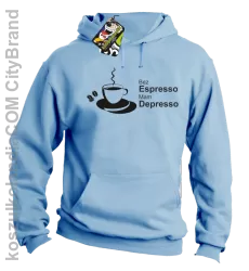 Bez Espresso Mam Depresso - Bluza z kapturem błękit