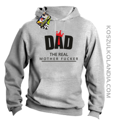 Dad The Real Mother fucker - Bluza męska z kapturem melanż