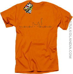 Koci Elektrokardiograf - Koszulka męska pomarańczowa 