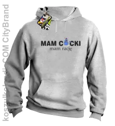 Mam cycki - Mam rację - Bluza z kapturem melanż 