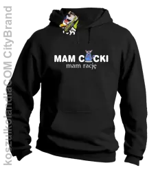 Mam cycki - Mam rację - Bluza z kapturem czarna 