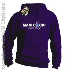 Mam cycki - Mam rację - Bluza z kapturem fiolet 