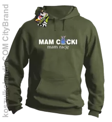 Mam cycki - Mam rację - Bluza z kapturem khaki