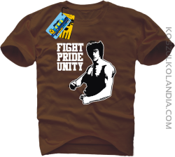 Fight Pride Unity - koszulka męska - brązowy
