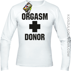 Orgasm Donor - Longsleeve męski biały 