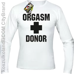 Orgasm Donor - Longsleeve męski biały 