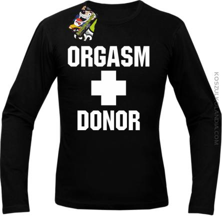 Orgasm Donor - Longsleeve męski czarny 