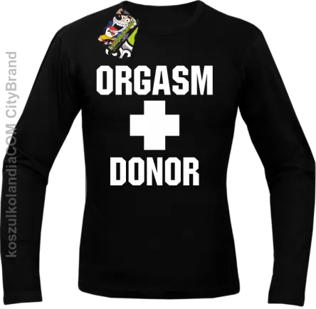 Orgasm Donor - Longsleeve męski czarny 