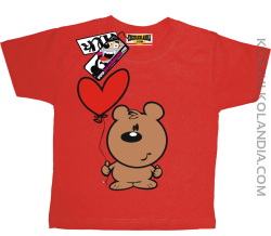 Wesoły Animek Krzysiu - koszulka dla dziecka- czerwony