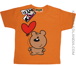 Wesoły Animek Krzysiu - koszulka dla dziecka - pomarańczowy