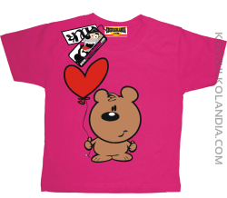 Wesoły Animek Krzysiu - koszulka dla dziecka - różowy