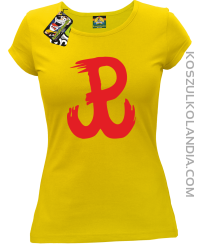 Polska walczy-koszulka damska żółta