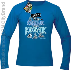 Kto żegluje ten KOZAK - Longsleeve męski niebieski