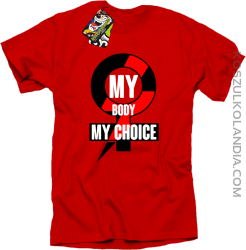 My body My choice - t-shirt męski czerwony