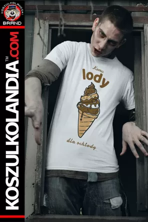 Komu lody dla ochłody? - koszulka męska ala zombie