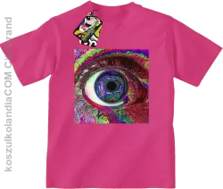 PSYCHODELIC EYE - koszulka dziecięca fuchsia 