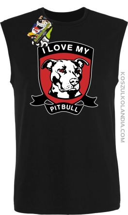 I Love My Pitbull -  Bezrękawnik męski czarny 