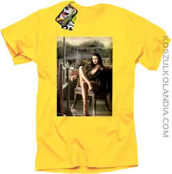 Mona Lisa Model Art - Koszulka męska żółta 