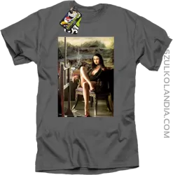 Mona Lisa Model Art - Koszulka męska szara 