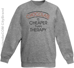 Chocolate is cheaper than therapy - Bluza dziecięca bez kaptura melanż 