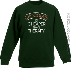 Chocolate is cheaper than therapy - Bluza dziecięca bez kaptura butelkowa 