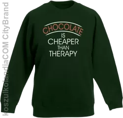 Chocolate is cheaper than therapy - Bluza dziecięca bez kaptura butelkowa 