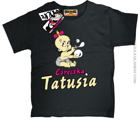 Córeczka Tatusia - koszulka dziecięca - czarny