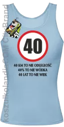 40 KM TO NIE ODLEGŁOŚĆ - Top damski błękit