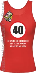 40 KM TO NIE ODLEGŁOŚĆ - Top damski red