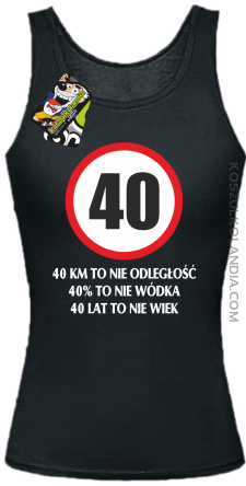 40 KM TO NIE ODLEGŁOŚĆ - Top damski czarny